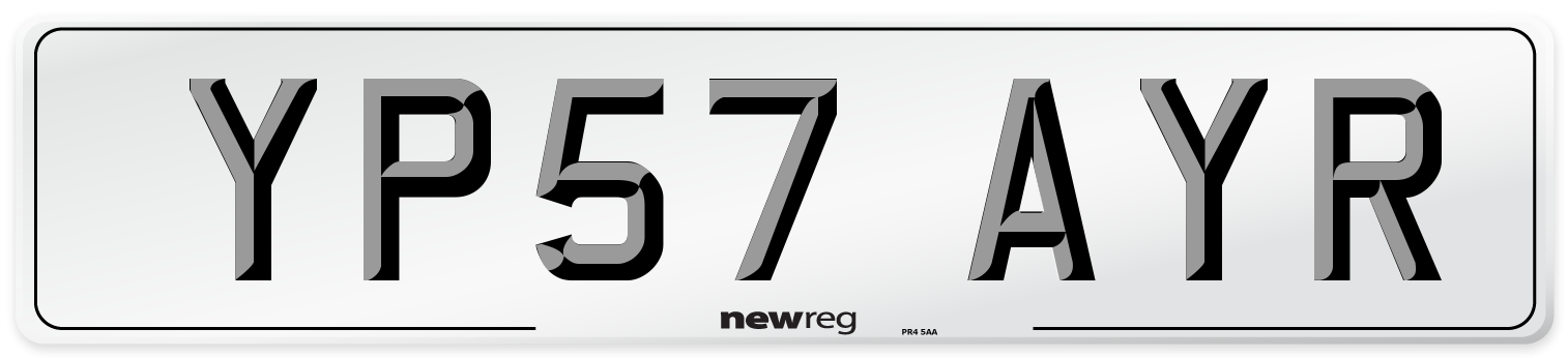 YP57 AYR Number Plate from New Reg